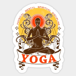 Yoga : Physical Mental Spiritual Discipline Sticker